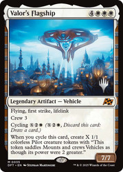 Valor's Flagship (Promo Pack) (Aetherdrift)\nPromo: Planeswalker Stamped\nSingle\nMagic The Gathering