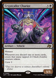 Cryptcaller Chariot (Promo Pack) (Aetherdrift)\nPromo: Planeswalker Stamped\nSingle\nMagic The Gathering