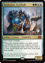 Brightglass Gearhulk (Promo Pack) (Aetherdrift)\nPromo: Planeswalker Stamped\nSingle\nMagic The Gathering