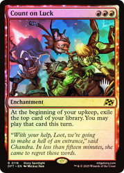 Count on Luck (Promo Pack) (Aetherdrift)\nPromo: Planeswalker Stamped\nSingle\nMagic The Gathering
