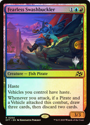 Fearless Swashbuckler (Promo Pack) (Aetherdrift)\nPromo: Planeswalker Stamped\nSingle\nMagic The Gathering