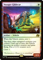 Voyager Glidecar (Promo Pack) (Aetherdrift)\nPromo: Planeswalker Stamped\nSingle\nMagic The Gathering