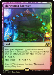 Muraganda Raceway (Prerelease) (Aetherdrift)\nPromo: Date Stamped\nSingle\nMagic The Gathering
