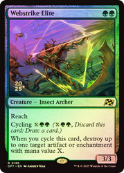 Webstrike Elite (Prerelease) (Aetherdrift)\nPromo: Date Stamped\nSingle\nMagic The Gathering