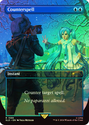 Counterspell (Hatsune Miku) (Secret Lair) (#1589) (Borderless)\nPromo: General\nSingle\nMagic The Gathering