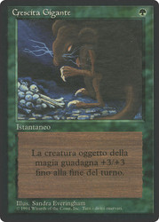 Giant Growth (BB)\n3rd Edition - Black Border - Italian\nSingle\nMagic The Gathering