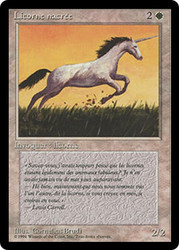 Pearled Unicorn (BB)\n3rd Edition - Black Border - French\nSingle\nMagic The Gathering
