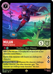 Mulan - Imperial General
Archazia’s Island
Single
Lorcana