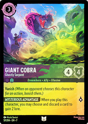 Giant Cobra - Ghostly Serpent
Archazia’s Island
Single
Lorcana