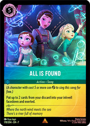 All Is Found
Archazia’s Island
Single
Lorcana
