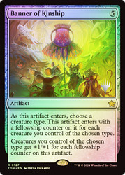 Banner of Kinship (Promo Pack) (Foundations)\nPromo: Planeswalker Stamped\nSingle\nMagic The Gathering