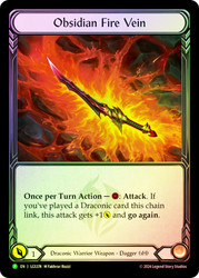 Obsidian Fire Vein (Prerelease)
Promotional Cards
Single
Flesh and Blood