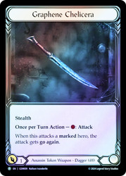 Graphene Chelicera (GEM Pack) (#009)
Promotional Cards
Single
Flesh and Blood