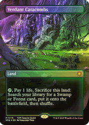 Verdant Catacombs (Borderless) (Dragonscale Foil)\nSpecial Guests - Alternate Foil\nSingle\nMagic The Gathering