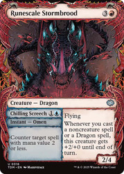 Runescale Stormbrood // Chilling Screech (Showcase)\nTarkir: Dragonstorm - Variants\nSingle\nMagic The Gathering