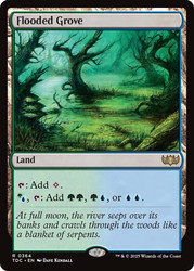 Flooded Grove\nTarkir: Dragonstorm Commander\nSingle\nMagic The Gathering