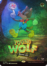 Young Wolf (Secret Lair) (#1820) (Borderless)\nPromo: General\nSingle\nMagic The Gathering