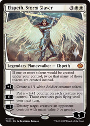 Elspeth, Storm Slayer (Promo Pack) (Tarkir: Dragonstorm)\nPromo: Planeswalker Stamped\nSingle\nMagic The Gathering