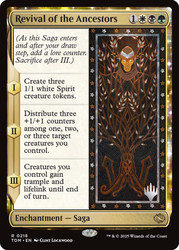 Revival of the Ancestors (Promo Pack) (Tarkir: Dragonstorm)\nPromo: Planeswalker Stamped\nSingle\nMagic The Gathering