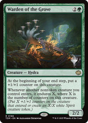 Warden of the Grove (Promo Pack) (Tarkir: Dragonstorm)\nPromo: Planeswalker Stamped\nSingle\nMagic The Gathering