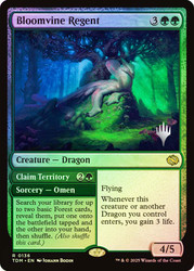 Bloomvine Regent // Claim Territory (Promo Pack) (Tarkir: Dragonstorm)\nPromo: Planeswalker Stamped\nSingle\nMagic The Gathering