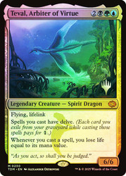 Teval, Arbiter of Virtue (Promo Pack) (Tarkir: Dragonstorm)\nPromo: Planeswalker Stamped\nSingle\nMagic The Gathering