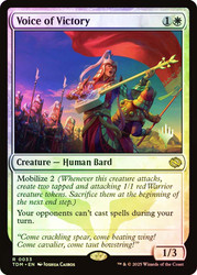 Voice of Victory (Promo Pack) (Tarkir: Dragonstorm)\nPromo: Planeswalker Stamped\nSingle\nMagic The Gathering
