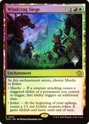 Windcrag Siege (Promo Pack) (Tarkir: Dragonstorm)\nPromo: Planeswalker Stamped\nSingle\nMagic The Gathering
