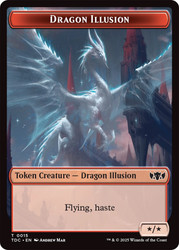 {Dragon Illusion Token} // {Monk Token}\nTarkir: Dragonstorm Commander\nSingle\nMagic The Gathering