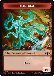 {Elemental Token} (Haste) // {Warrior Token}\nTarkir: Dragonstorm Commander\nSingle\nMagic The Gathering