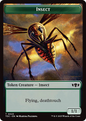 {Insect Token} (Flying Deathtouch) // {Wall Token}\nTarkir: Dragonstorm Commander\nSingle\nMagic The Gathering