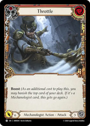 Throttle (Red)
Armory Deck: Maxx Nitro
Single
Flesh and Blood