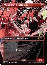Monastery Swiftspear (Secret Lair) (#2038) (Borderless)\nPromo: General\nSingle\nMagic The Gathering