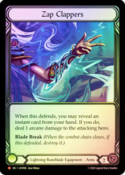 Zap Clappers
Armory Deck: Aurora
Single
Flesh and Blood