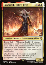 Sephiroth, Fallen Hero\nFINAL FANTASY Commander\nSingle\nMagic The Gathering