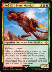 Red XIII, Proud Warrior\nFINAL FANTASY Commander\nSingle\nMagic The Gathering