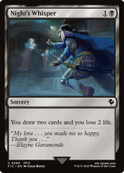 Night's Whisper\nFINAL FANTASY Commander\nSingle\nMagic The Gathering