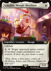 Stiltzkin, Moogle Merchant (#433) (Extended Art)\nFINAL FANTASY - Variants\nSingle\nMagic The Gathering