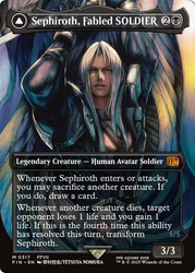 Sephiroth, Fabled SOLDIER // Sephiroth, One-Winged Angel (#317) (Borderless)\nFINAL FANTASY - Variants\nSingle\nMagic The Gathering