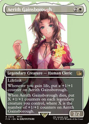 Aerith Gainsborough (#374) (Borderless)\nFINAL FANTASY - Variants\nSingle\nMagic The Gathering