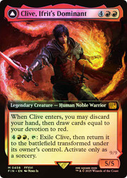 Clive, Ifrit's Dominant // Ifrit, Warden of Inferno (#458) (Extended Art)\nFINAL FANTASY - Variants\nSingle\nMagic The Gathering