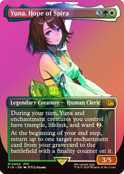 Yuna, Hope of Spira (#404) (Borderless)\nFINAL FANTASY - Variants\nSingle\nMagic The Gathering