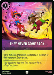 They Never Come Back
Reign of Jafar
Single
Lorcana