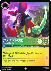 Captain Hook - Forceful Duelist
Reign of Jafar
Single
Lorcana