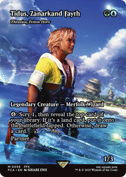 Thrasios, Triton Hero (Tidus, Zanarkand Fayth) (Borderless)\nFINAL FANTASY Through the Ages\nSingle\nMagic The Gathering