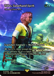 Thrasios, Triton Hero (Tidus, Zanarkand Fayth) (Borderless)\nFINAL FANTASY Through the Ages\nSingle\nMagic The Gathering