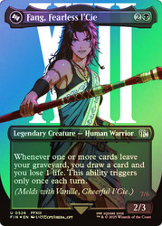 Fang, Fearless l'Cie // Ragnarok, Divine Deliverance (Bottom) (Borderless) (Surge Foil)\nFINAL FANTASY - Alternate Foil Variants\nSingle\nMagic The Gathering