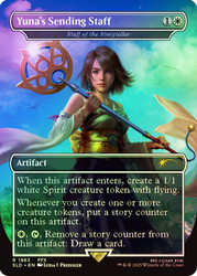 Staff of the Storyteller (Yuna's Sending Staff) (Secret Lair) (Borderless)\nPromo: General\nSingle\nMagic The Gathering