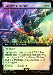 Dancer's Chakrams (Extended Art)\nFINAL FANTASY Commander - Variants\nSingle\nMagic The Gathering