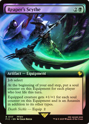 Reaper's Scythe (Extended Art)\nFINAL FANTASY Commander - Variants\nSingle\nMagic The Gathering